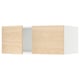 SEKTION Surmeuble réfr/cong 2 ptes, blanc/Askersund effet frêne clair, 36x24x15 "