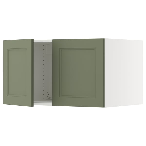 SEKTION Surmeuble réfr/cong 2 ptes, blanc/Axstad gris-vert, 36x24x20 "