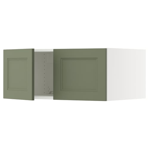 SEKTION Surmeuble réfr/cong 2 ptes, blanc/Axstad gris-vert, 36x24x15 "