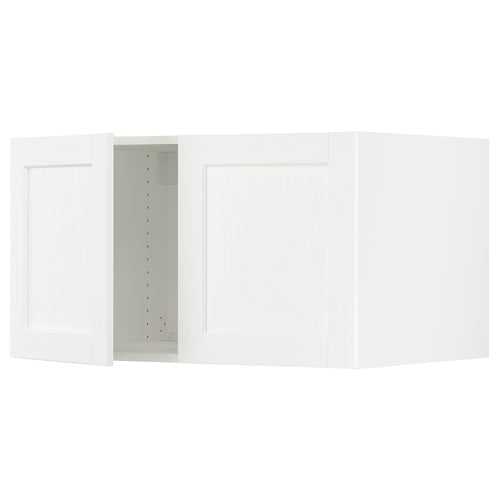 SEKTION Surmeuble réfr/cong 2 ptes, blanc Enköping/blanc effet bois, 36x24x20 "
