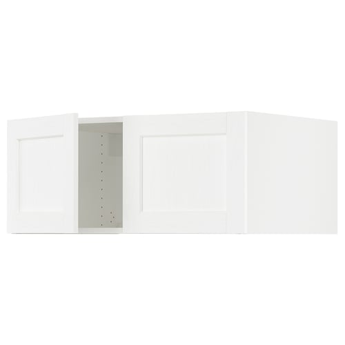 SEKTION Surmeuble réfr/cong 2 ptes, blanc Enköping/blanc effet bois, 36x24x15 "