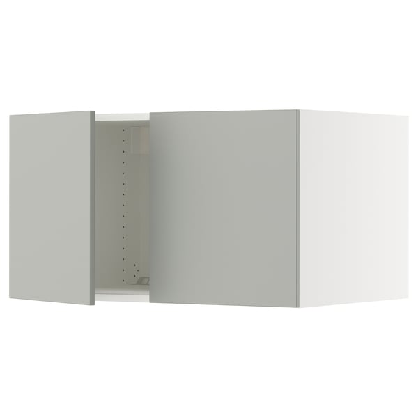 SEKTION Surmeuble réfr/cong 2 ptes, blanc/Havstorp gris clair, 36x24x20 "