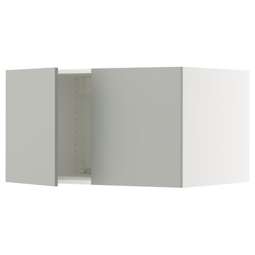 SEKTION Surmeuble réfr/cong 2 ptes, blanc/Havstorp gris clair, 36x24x20 "