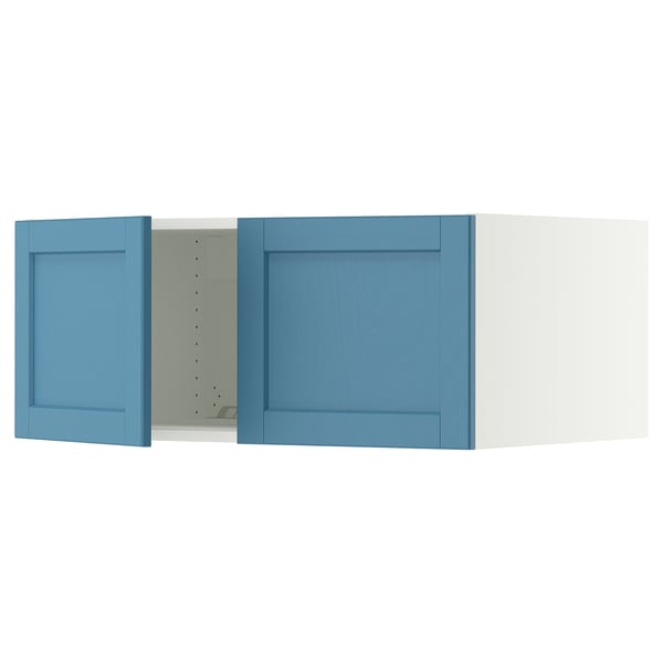 SEKTION Surmeuble réfr/cong 2 ptes, blanc/Lerhyttan bleu, 36x24x15 "