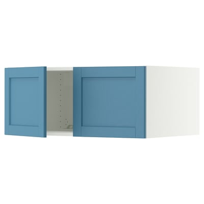 SEKTION Surmeuble réfr/cong 2 ptes, blanc/Lerhyttan bleu, 36x24x15 "