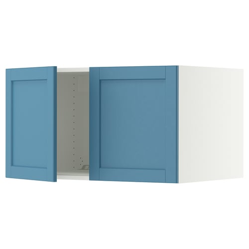 SEKTION Surmeuble réfr/cong 2 ptes, blanc/Lerhyttan bleu, 36x24x20 "