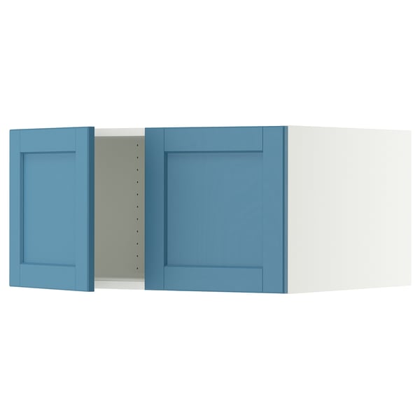 SEKTION Surmeuble réfr/cong 2 ptes, blanc/Lerhyttan bleu, 30x24x15 "