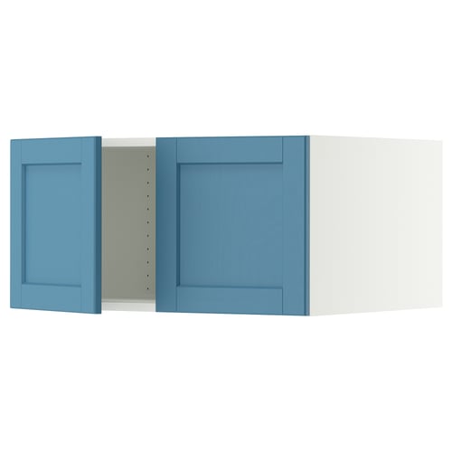SEKTION Surmeuble réfr/cong 2 ptes, blanc/Lerhyttan bleu, 30x24x15 "