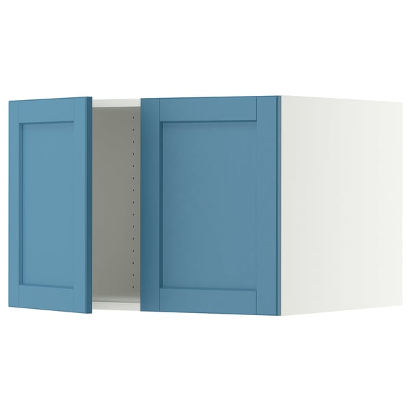 SEKTION Surmeuble réfr/cong 2 ptes, blanc/Lerhyttan bleu, 30x24x20 "