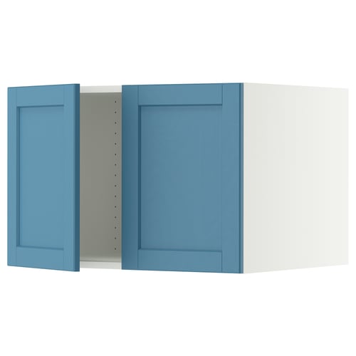 SEKTION Surmeuble réfr/cong 2 ptes, blanc/Lerhyttan bleu, 30x24x20 "