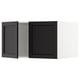 SEKTION Surmeuble réfr/cong 2 ptes, blanc/Lerhyttan teinté noir, 36x24x20 "