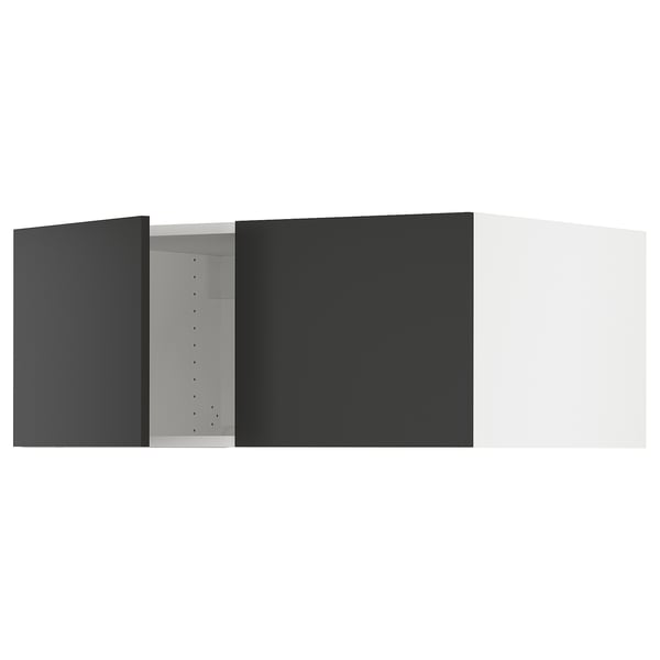 SEKTION Surmeuble réfr/cong 2 ptes, blanc/Nickebo anthracite mat, 36x24x15 "
