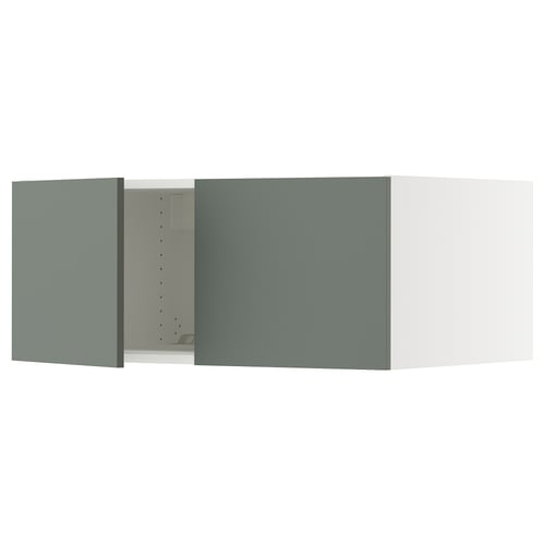 SEKTION Surmeuble réfr/cong 2 ptes, blanc/Nickebo gris -vert mat, 36x24x15 "