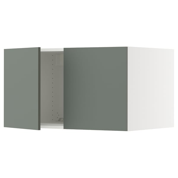 SEKTION Surmeuble réfr/cong 2 ptes, blanc/Nickebo gris -vert mat, 36x24x20 "