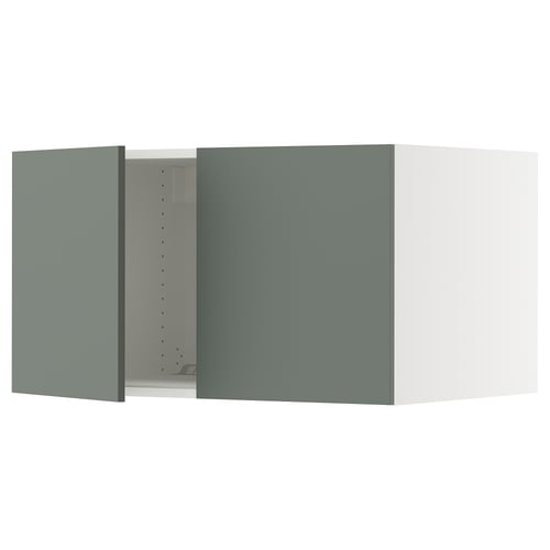 SEKTION Surmeuble réfr/cong 2 ptes, blanc/Nickebo gris -vert mat, 36x24x20 "