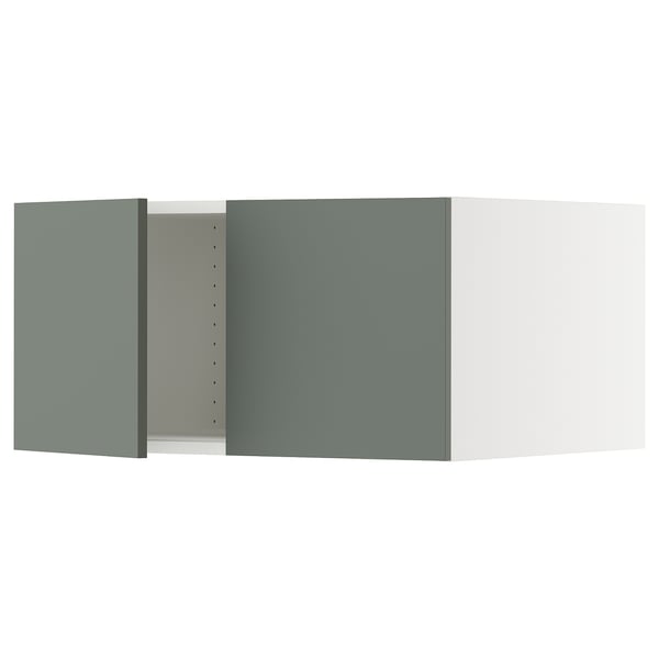 SEKTION Surmeuble réfr/cong 2 ptes, blanc/Nickebo gris -vert mat, 30x24x15 "