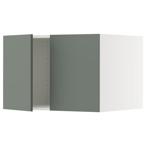SEKTION Surmeuble réfr/cong 2 ptes, blanc/Nickebo gris -vert mat, 30x24x20 "