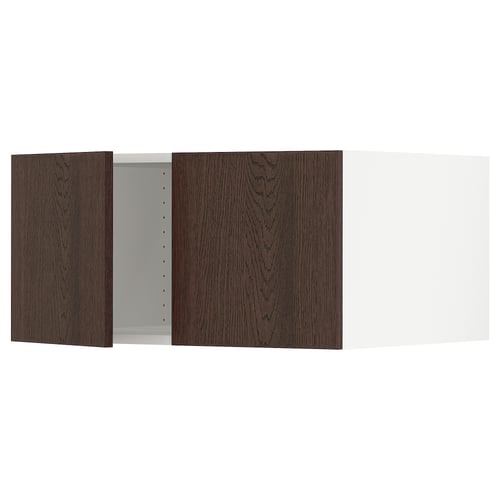 SEKTION Surmeuble réfr/cong 2 ptes, blanc/Sinarp brun, 30x24x15 "