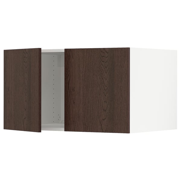 SEKTION Surmeuble réfr/cong 2 ptes, blanc/Sinarp brun, 36x24x20 "