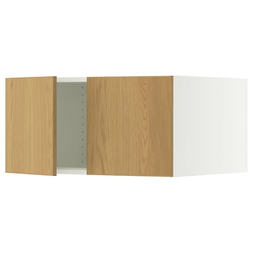 SEKTION Surmeuble réfr/cong 2 ptes, blanc/Sinarp chêne plaqué, 30x24x15 "