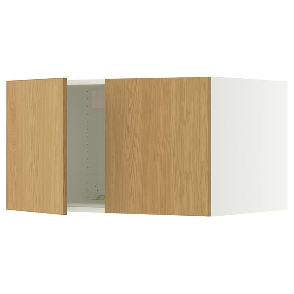 SEKTION Surmeuble réfr/cong 2 ptes, blanc/Sinarp chêne plaqué, 36x24x20 "