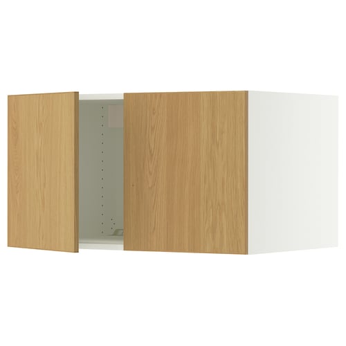 SEKTION Surmeuble réfr/cong 2 ptes, blanc/Sinarp chêne plaqué, 36x24x20 "