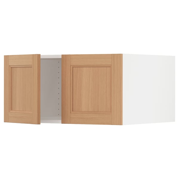 SEKTION Surmeuble réfr/cong 2 ptes, blanc/Vedhamn chêne, 30x24x15 "