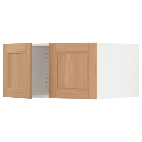 SEKTION Surmeuble réfr/cong 2 ptes, blanc/Vedhamn chêne, 30x24x15 "