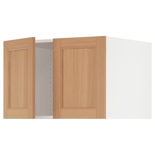 SEKTION Surmeuble réfr/cong 2 ptes, blanc/Vedhamn chêne, 30x24x20 "