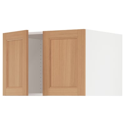 SEKTION Surmeuble réfr/cong 2 ptes, blanc/Vedhamn chêne, 30x24x20 "