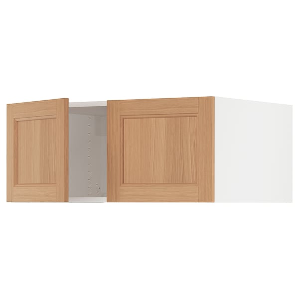 SEKTION Surmeuble réfr/cong 2 ptes, blanc/Vedhamn chêne, 36x24x15 "