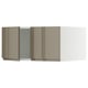 SEKTION Surmeuble réfr/cong 2 ptes, blanc/Voxtorp gris-brun foncé ultrabrillant, 30x24x15 "