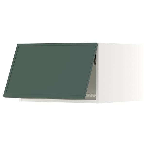 SEKTION Surmeuble réfr/cong, blanc/Aspudden gris-vert foncé, 24x24x15 "