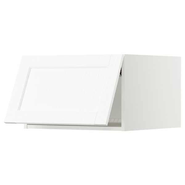 SEKTION Surmeuble réfr/cong, blanc Enköping/blanc effet bois, 24x24x15 "