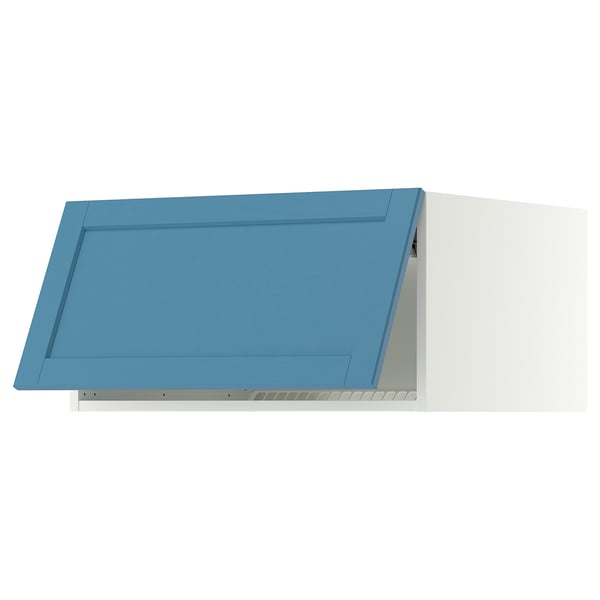 SEKTION Surmeuble réfr/cong, blanc/Lerhyttan bleu, 30x24x15 "