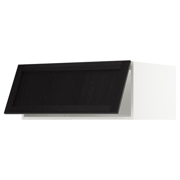 SEKTION Surmeuble réfr/cong, blanc/Lerhyttan teinté noir, 36x24x15 "