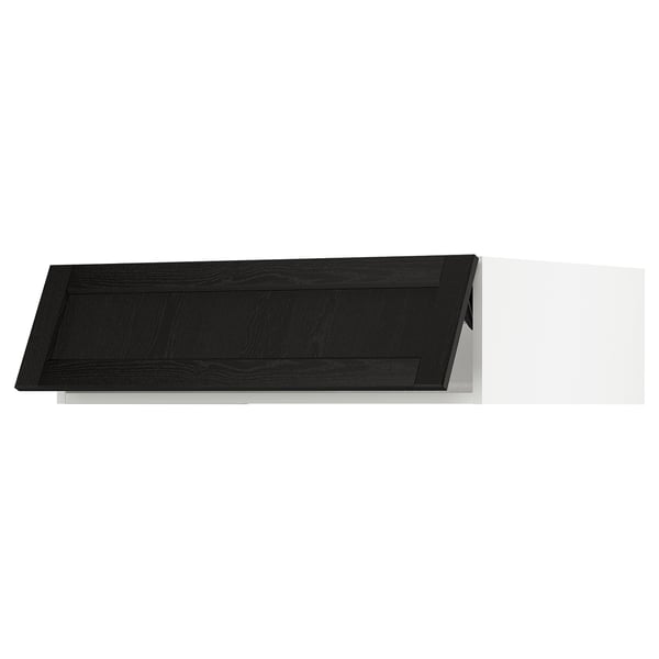 SEKTION Surmeuble réfr/cong, blanc/Lerhyttan teinté noir, 36x24x10 "
