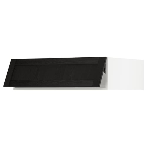 SEKTION Surmeuble réfr/cong, blanc/Lerhyttan teinté noir, 36x24x10 "