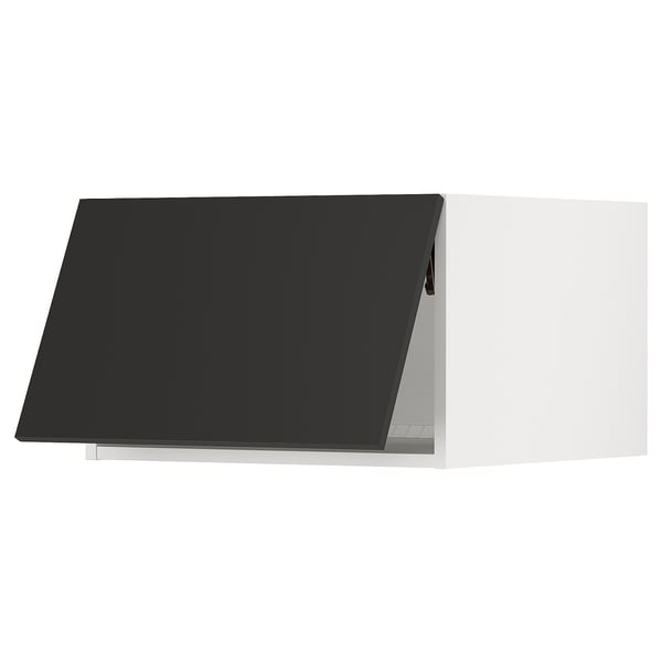 SEKTION Surmeuble réfr/cong, blanc/Nickebo anthracite mat, 24x24x15 "