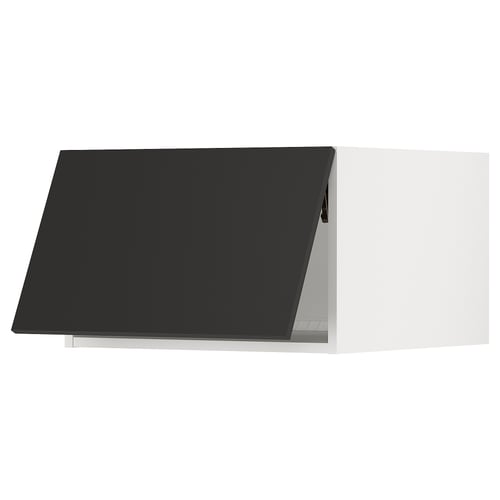 SEKTION Surmeuble réfr/cong, blanc/Nickebo anthracite mat, 24x24x15 "