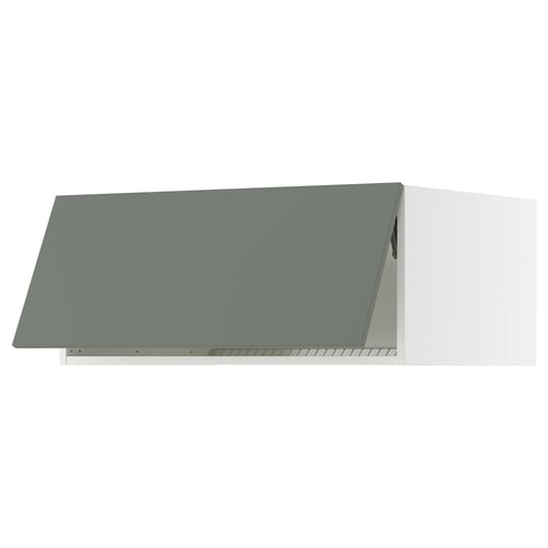 SEKTION Surmeuble réfr/cong, blanc/Nickebo gris -vert mat, 36x24x15 "