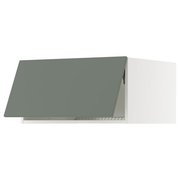 SEKTION Surmeuble réfr/cong, blanc/Nickebo gris -vert mat, 30x24x15 "