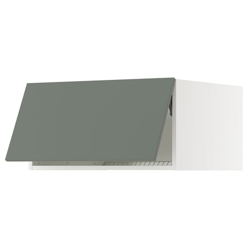 SEKTION Surmeuble réfr/cong, blanc/Nickebo gris -vert mat, 30x24x15 "