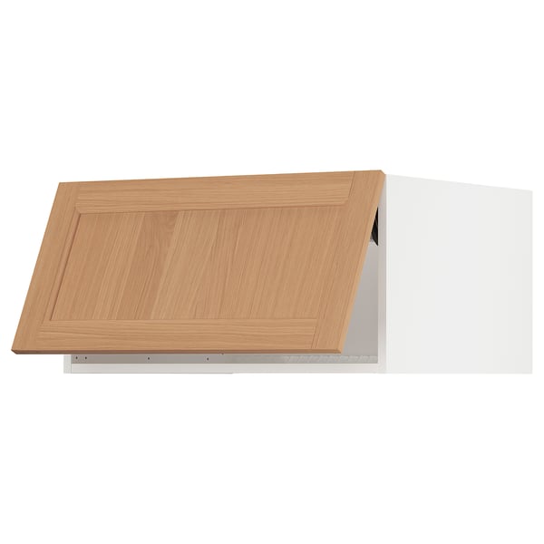 SEKTION Surmeuble réfr/cong, blanc/Vedhamn chêne, 30x24x15 "