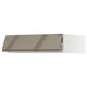 SEKTION Surmeuble réfr/cong, blanc/Voxtorp gris-brun foncé ultrabrillant, 36x24x10 "
