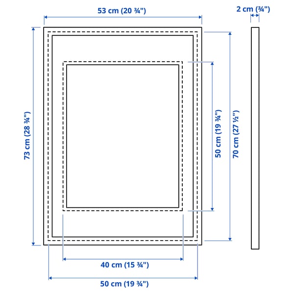 SILVERHÖJDEN Cadre, couleur or, 19 ¾x27 ½ "