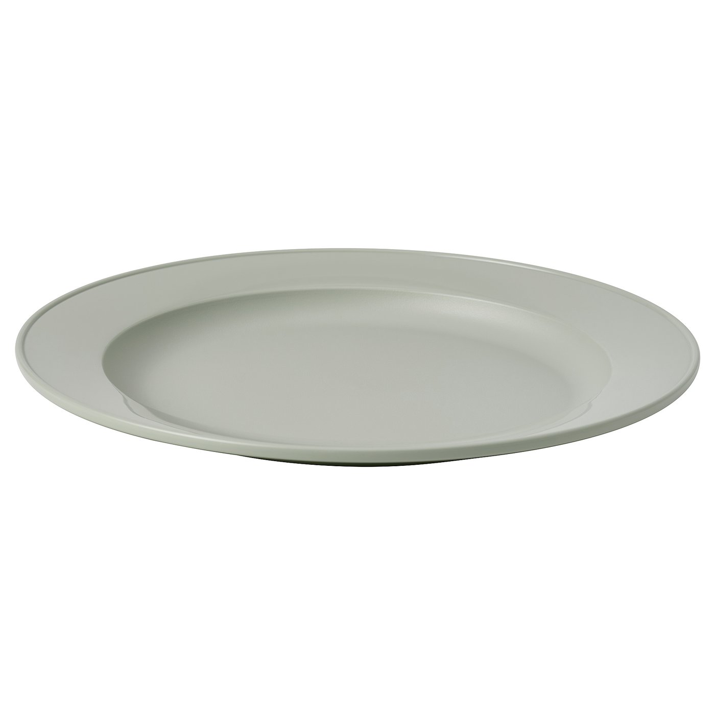 SIMKRABBA Assiette, plastique/gris-vert, 10 ½ "