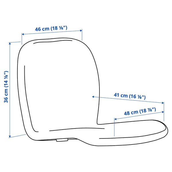 SKÅLSTA Coque de chaise, Knäbäck gris-vert