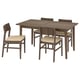 SKANSNÄS / SKANSNÄS Table et 4 chaises, brun hêtre/brun hêtre, 59/80 3/4 "