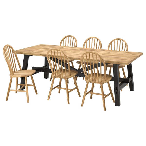 SKOGSTA / SKOGSTA Table et 6 chaises, acacia/acacia, 92 1/2 "